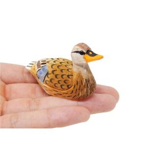 Female Mallard Wood Duck Figurine Statue